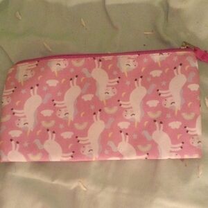 Charming Pink Unicorn Kids Pencil Pouch